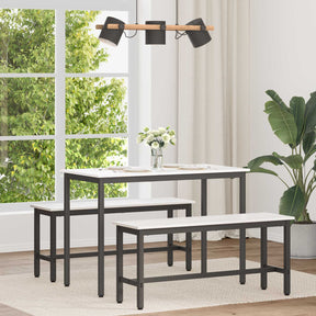 Vidaxl eettafel wit 110 x 55 x 75 cm massief grenenhout