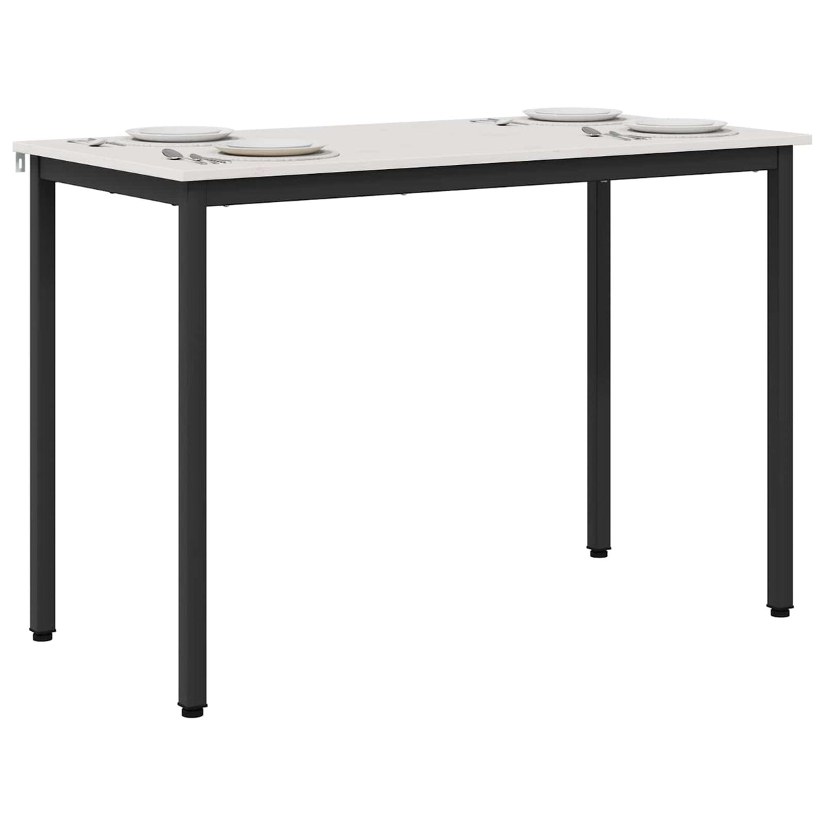 Vidaxl eettafel wit 110 x 55 x 75 cm massief grenenhout