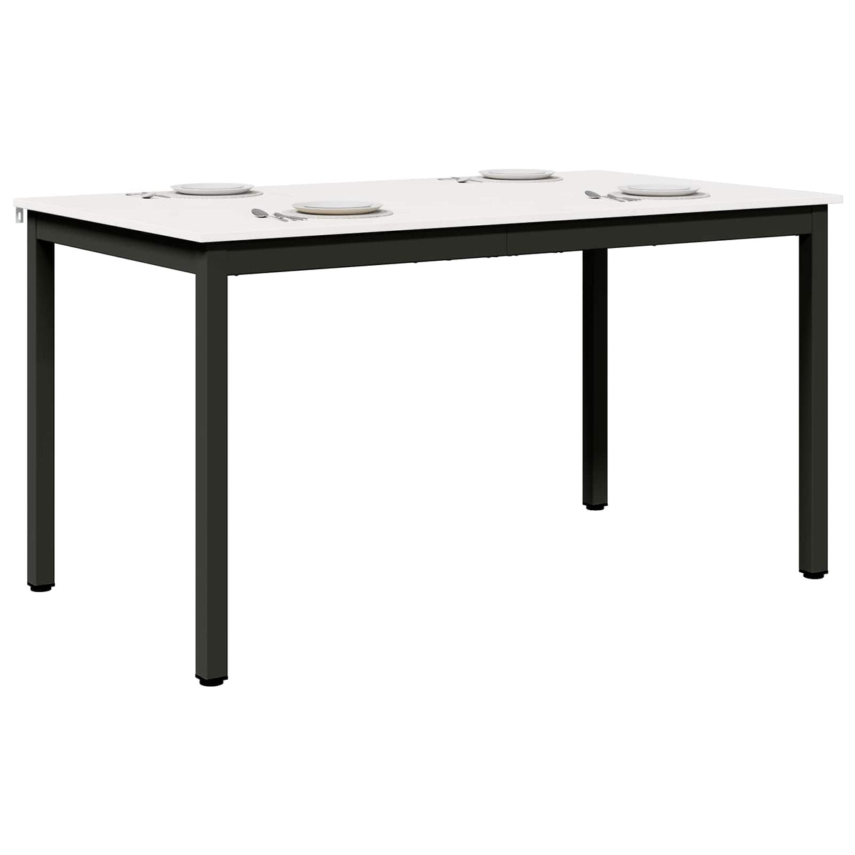 Vidaxl eettafel wit 140 x 80 x 75 cm massief grenenhout