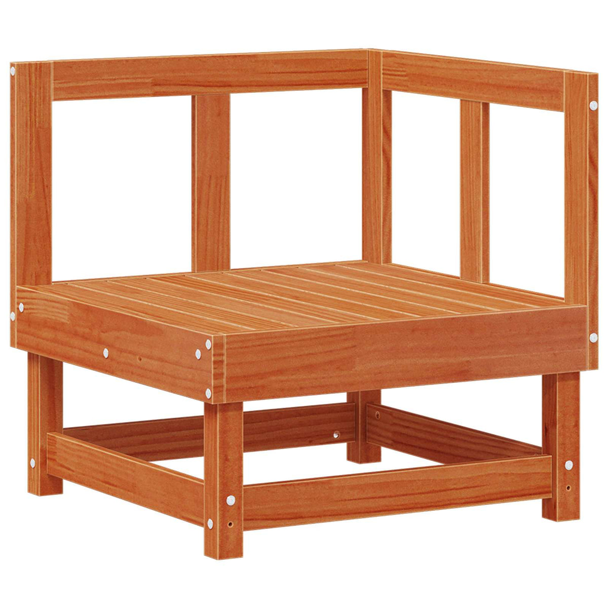 Vidaxl sectie sofa eenheden massief grenenhout wasbruin