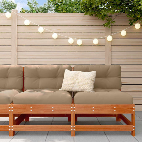 Vidaxl tuin midden sofa massief grenenhout wasbruin 124 x 62 x 70,5 cm