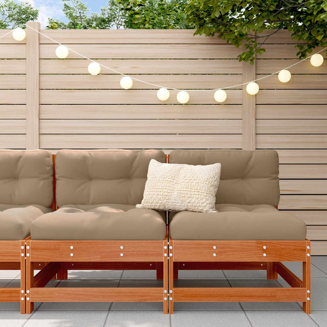Vidaxl tuin midden sofa massief grenenhout wasbruin 124 x 62 x 70,5 cm