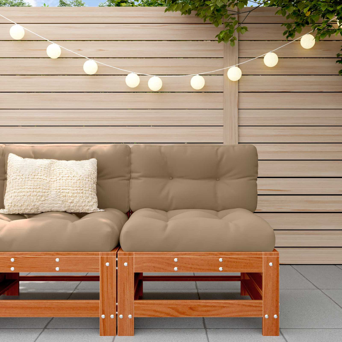 Vidaxl tuin midden sofa massief grenenhout wasbruin