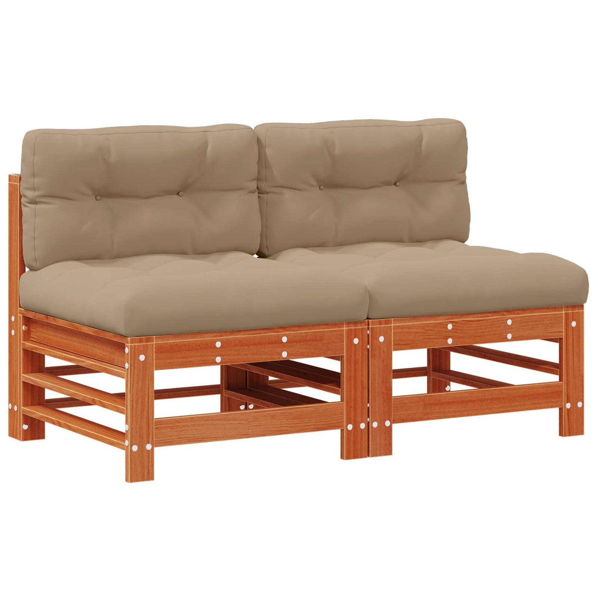 Vidaxl tuin midden sofa massief grenenhout wasbruin
