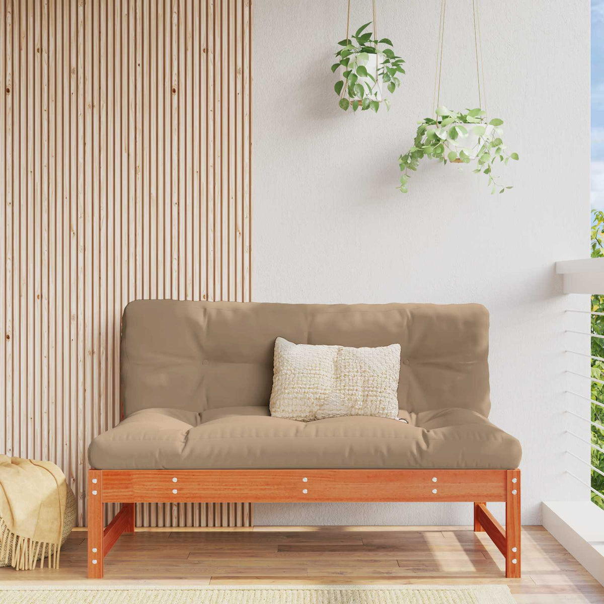 Vidaxl tuin midden sofa massief grenenhout wasbruin