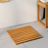 Vidaxl badmat 2 st naturel 50 x 48 cm massief acaciahout