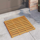 Vidaxl badmat 2 st naturel 50 x 48 cm massief acaciahout