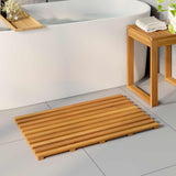 Vidaxl badmat naturel 80 x 48 cm massief acaciahout
