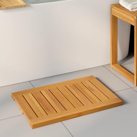 Vidaxl badmat 2 st naturel 60 x 40 cm massief acaciahout