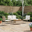 Vidaxl tuinset beige poly rattan