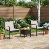 Vidaxl tuinset zwart poly rattan