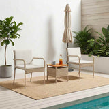 Vidaxl tuinset beige poly rattan