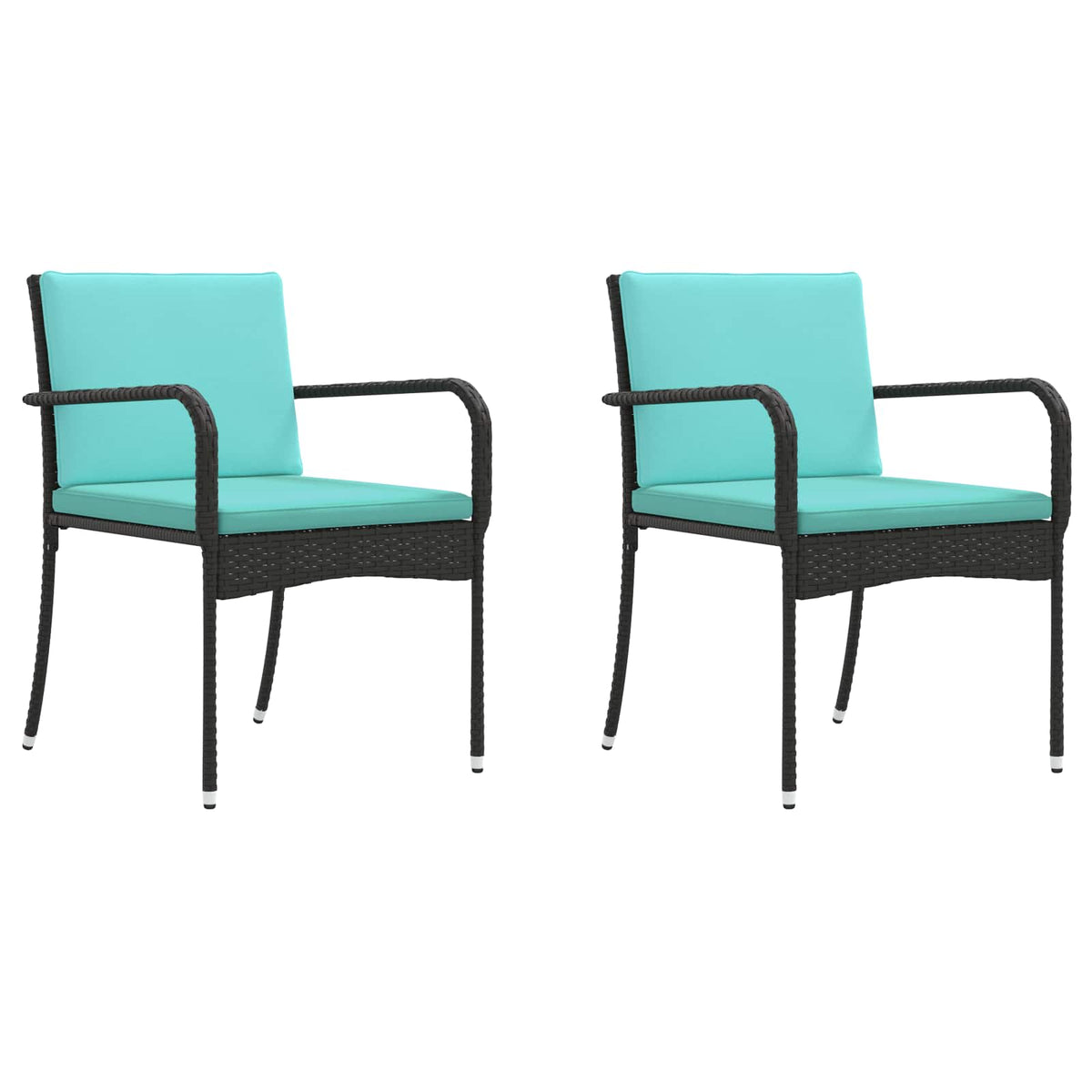 Vidaxl tuinset zwart poly rattan