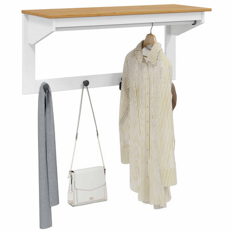 Vidaxl kapstok hill wit en honingbruin 90 x 35 x 41.5 cm
