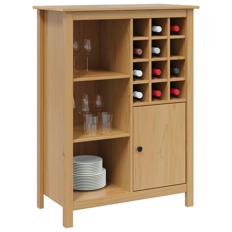 Vidaxl wijnkast hill honingbruin 79.5 x 40 x 107.5 cm