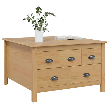 Vidaxl salontafel met lade hill honingbruin 79.5 x 79.5 x 49 cm