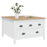 Vidaxl salontafel met lade hill wit en honingbruin 79.5 x 79.5 x 49 cm