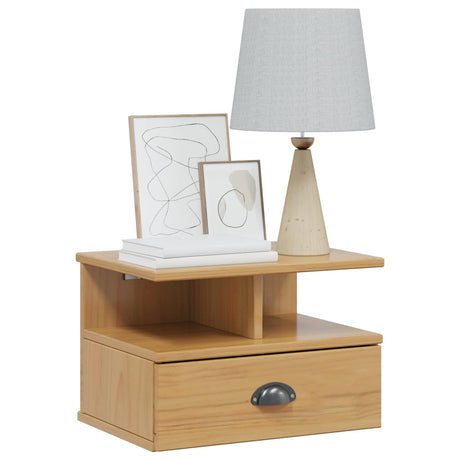 Vidaxl nachtkastje hill honingbruin 40 x 31 x 27 cm massief grenenhout
