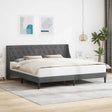 Vidaxl bedframe met hoofdeinde donkergrijs 180 x 200 cm fluweel