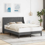 Vidaxl bedframe met hoofdeinde donkergrijs 137 x 190 cm fluweel