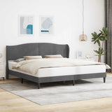 Vidaxl bedframe met hoofdeinde donkergrijs 180 x 200 cm fluweel
