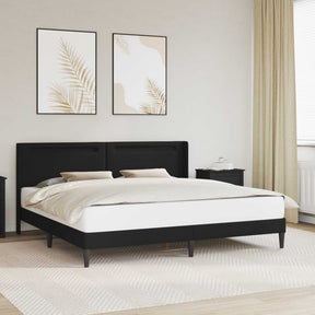 Vidaxl bedframe met led-stripverlichting zwart 180 x 200 cm kunstleer