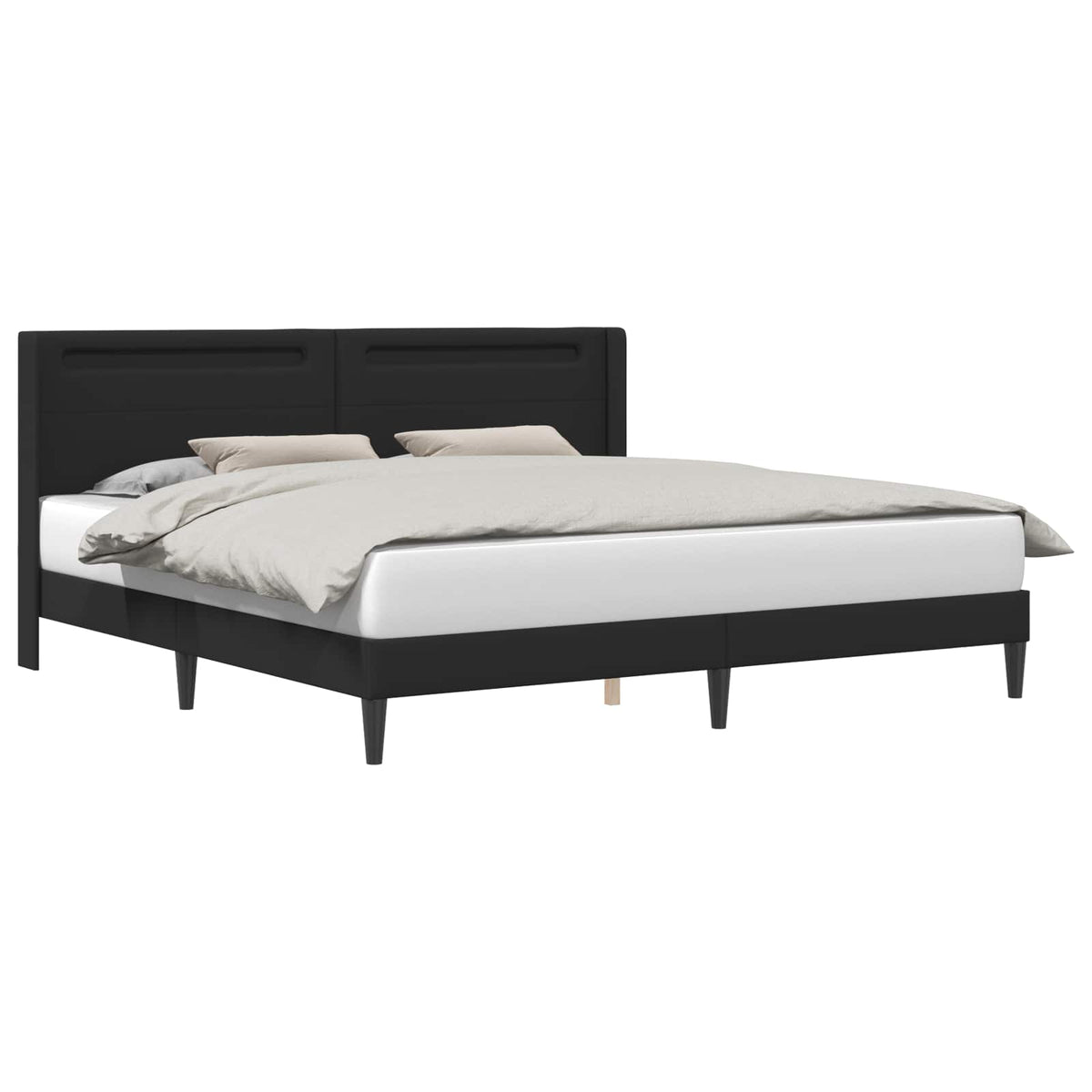 Vidaxl bedframe met led-stripverlichting zwart 180 x 200 cm kunstleer