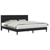 Vidaxl bedframe met led-stripverlichting zwart 180 x 200 cm kunstleer