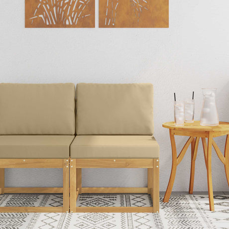 Vidaxl buiten bankenset wit en beige 59 x 63 x 73 cm