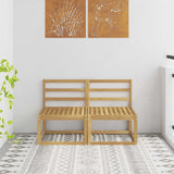 Vidaxl 2 stuk buiten midden sofa massief acaciahout wit