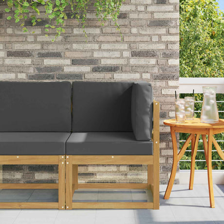 Vidaxl buiten hoek sofa massief acaciahout wit