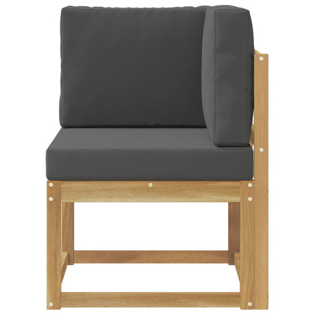Vidaxl buiten hoek sofa massief acaciahout wit
