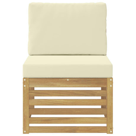 Vidaxl buiten midden sofa massief acaciahout wit