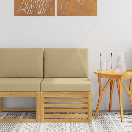 Vidaxl buiten midden sofa massief acaciahout wit