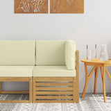 Vidaxl buiten hoek sofa massief acaciahout wit