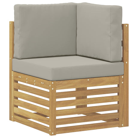Vidaxl buiten hoek sofa massief acaciahout wit