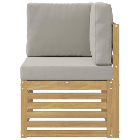 Vidaxl buiten hoek sofa massief acaciahout wit