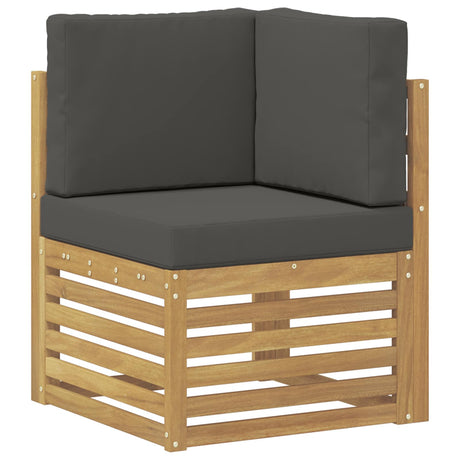 Vidaxl buiten hoek sofa massief acaciahout wit