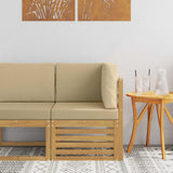 Vidaxl buiten hoek sofa massief acaciahout wit