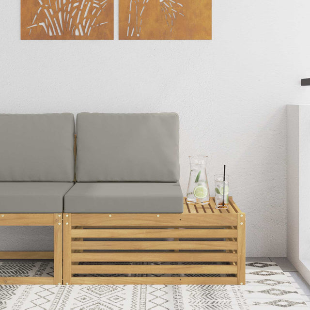 Vidaxl buiten eind sofa massief acaciahout wit