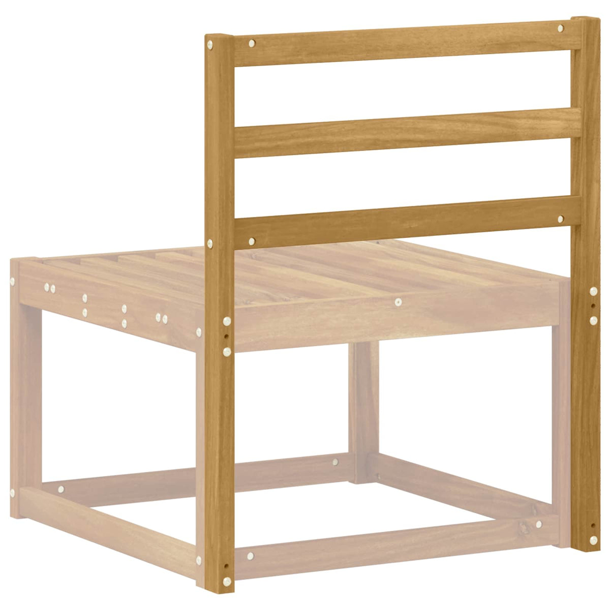 Vidaxl rugleuning module wit 59 x 4 x 73 cm massief acaciahout
