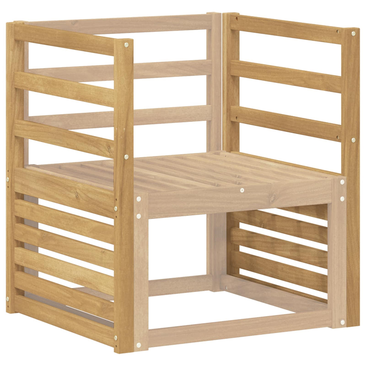 Vidaxl armleuningen module 2 st wit 59 x 4 x 73 cm massief acaciahout