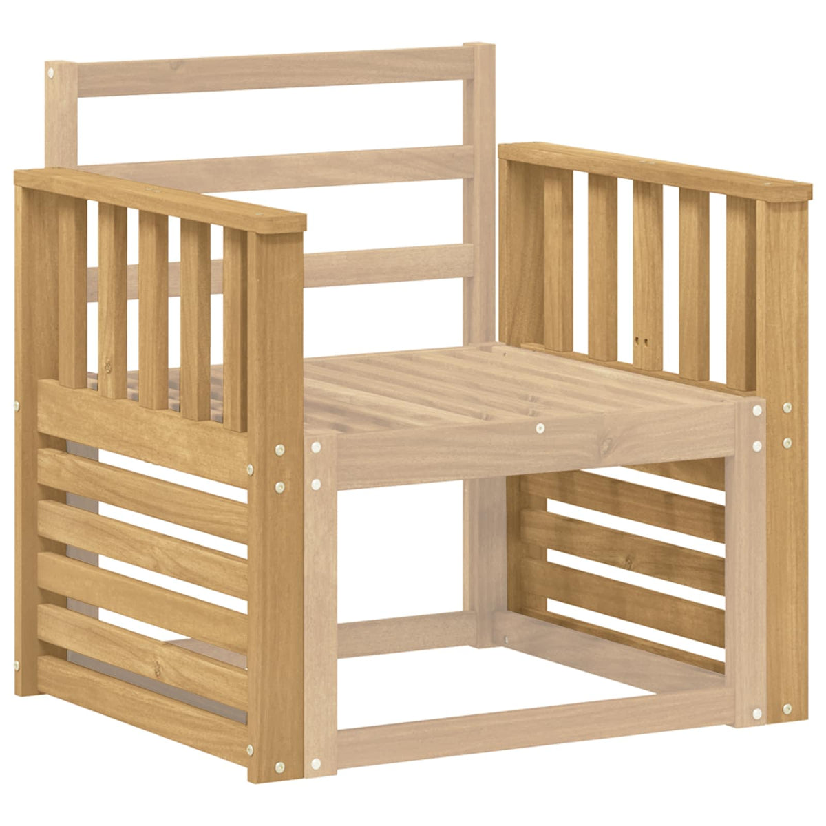 Vidaxl armleuningen module 2 st wit 60 x 6 x 61 cm massief acaciahout