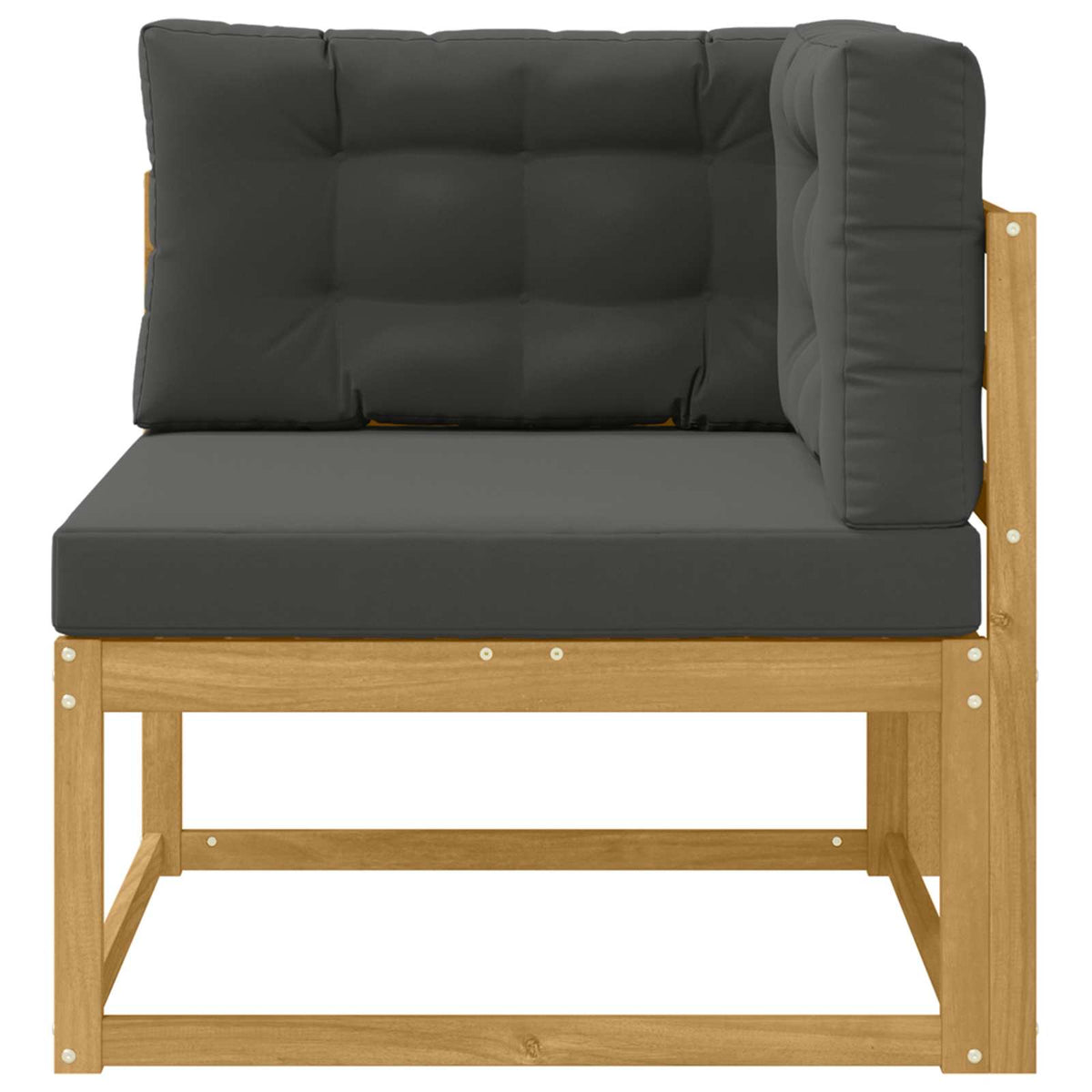 Vidaxl buiten hoek sofa polyester wit