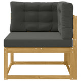 Vidaxl buiten hoek sofa polyester wit