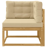 Vidaxl buiten hoek sofa polyester wit