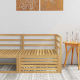 Vidaxl buiten hoek sofa massief acaciahout wit 83 x 83 x 73 cm