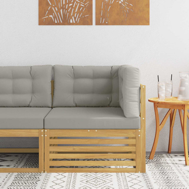 Vidaxl buiten hoek sofa massief acaciahout wit