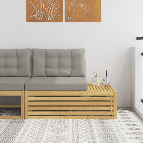 Vidaxl buiten eind sofa wit 115 x 83 x 73 cm massief acaciahout