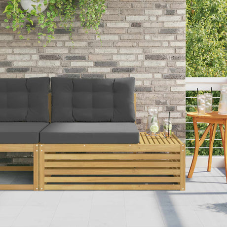 Vidaxl buiten eind sofa wit 115 x 83 x 73 cm massief acaciahout